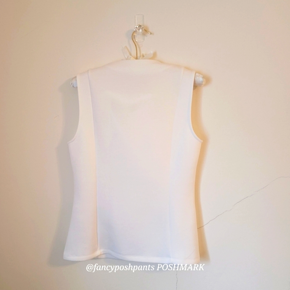 BANANA REPUBLIC scuba cowl SNOW DAY color rare sold out easy care blouse shirt - Picture 11 of 17
